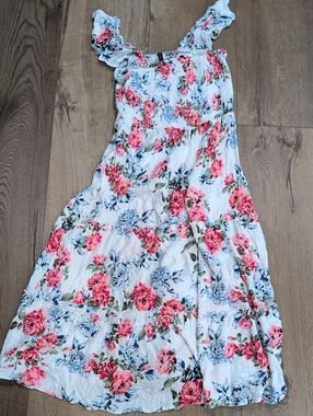 Floral White Pink Sundress